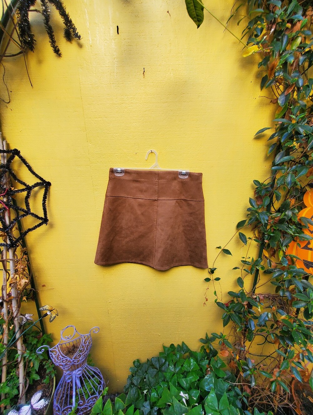 Max Studio Brown Suede Mini Skirt